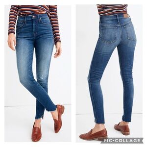 EUC Madewell 10" High-Rise Skinny Jeans: Cutout
Tulip Hem Edition